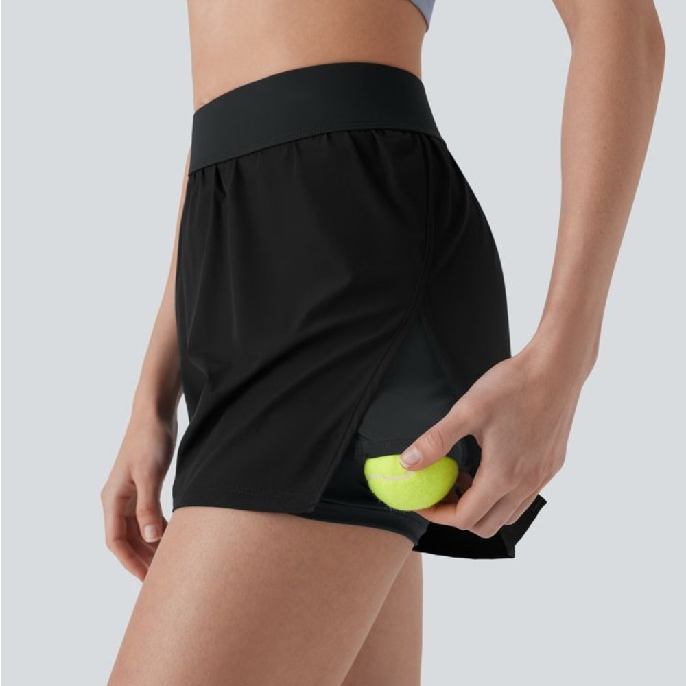 Halara Mid Rise 2-in-1 Tennis Shorts with Pockets